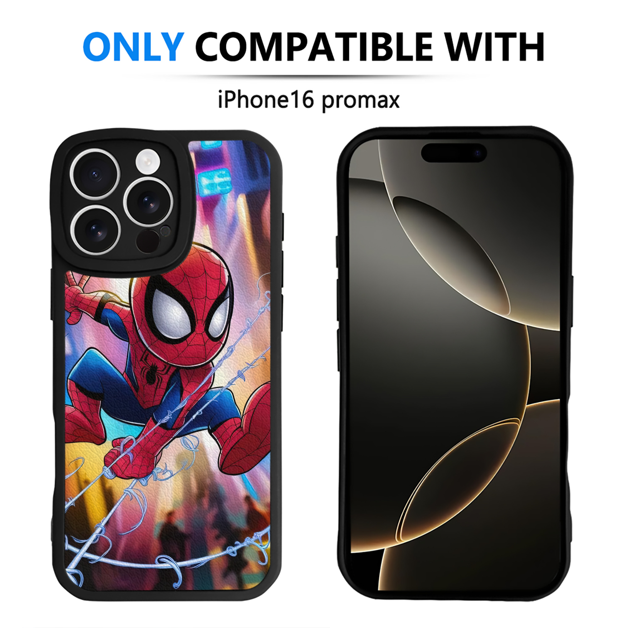Spider Man スパイダーマン 【iPhone 16シリーズ対応】シリコンスマホケース（レザー調） 材質：シリコン